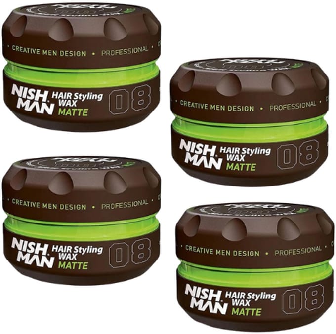 Nish Man Hair Wax 08 Matte - 4 stuks