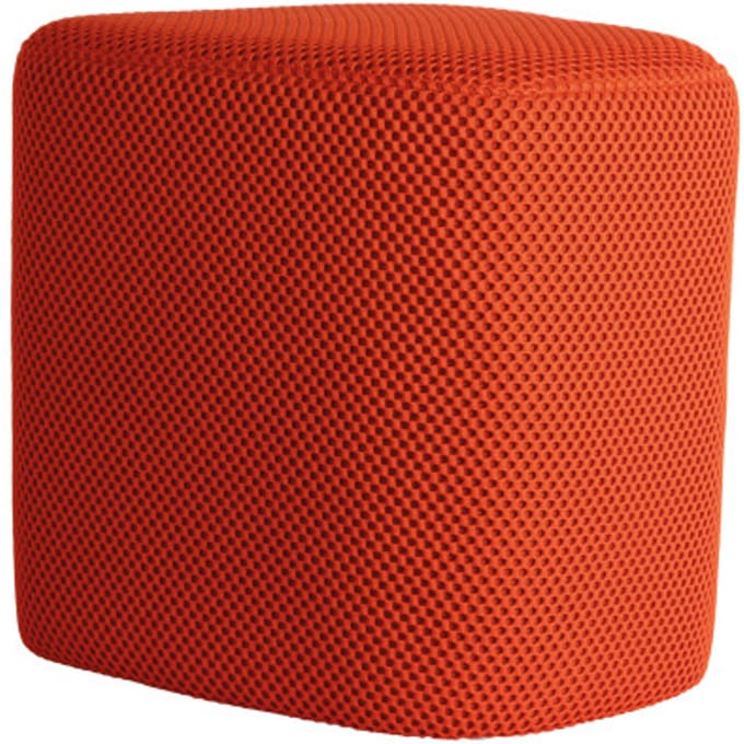 Leitmotiv - Poef Retro Mesh Triangle - Oranje - 36x36x36 cm