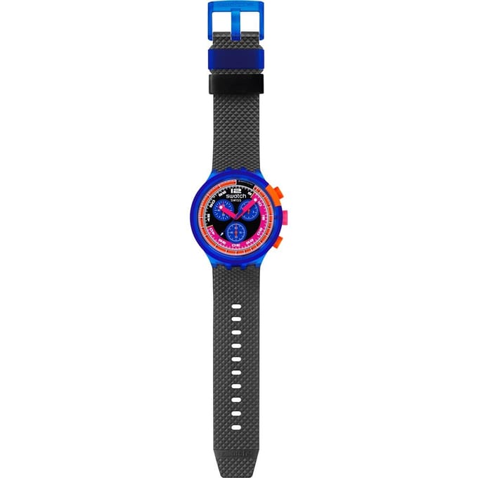 Swatch NEON PARTY TO THE MAX SB06N102 Zwart Polshorloge,
