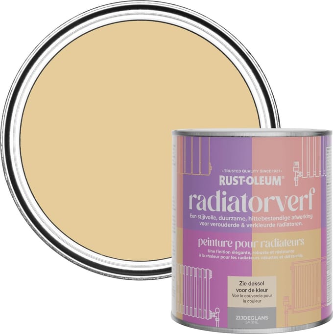 Rust-Oleum Geel Radiatorverf Zijdeglans - Zandstorm 750ml