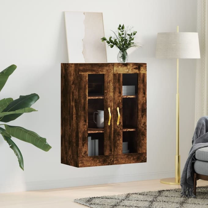 vidaXL - Bovenkast - 69,5x34x90 - cm - gerookt - eikenkleurig