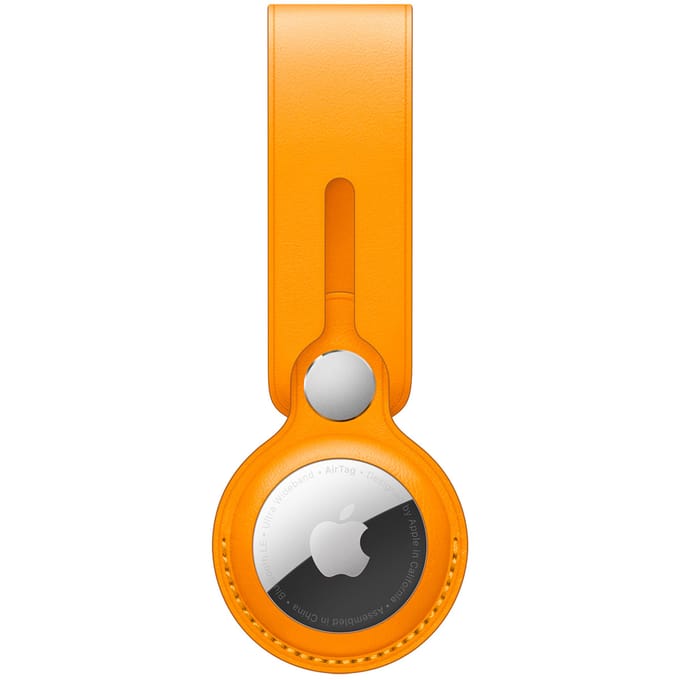 Leather Loop voor de Apple AirTag - California Poppy