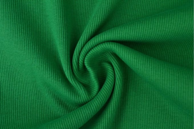 Rib boordstof - Groen - 1 meter - Per meter - 60cm breed
