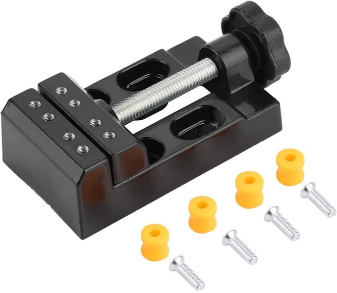 Allecto - Mini Vise Opening Parallel Bankklem - Compact en Lichtgewicht - Ideaal voor Sculptuur en DIY - Multifunctioneel - Stevige constructie - G...