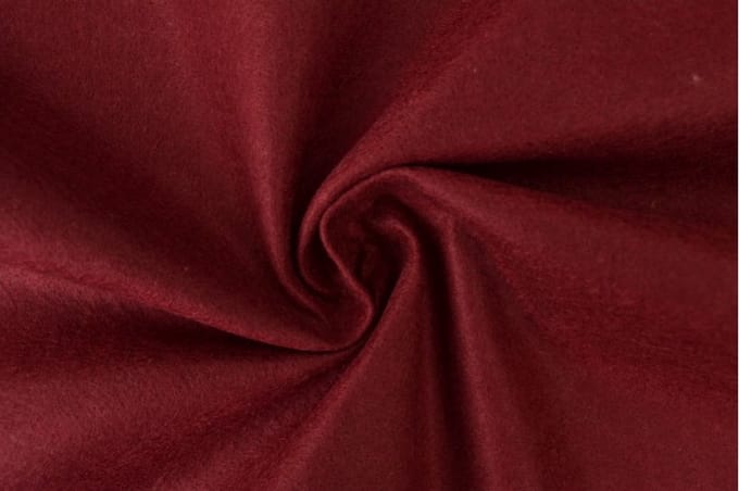 Vilt stof - 3mm dik vilt - 1 meter - Per meter - Bordeaux rood