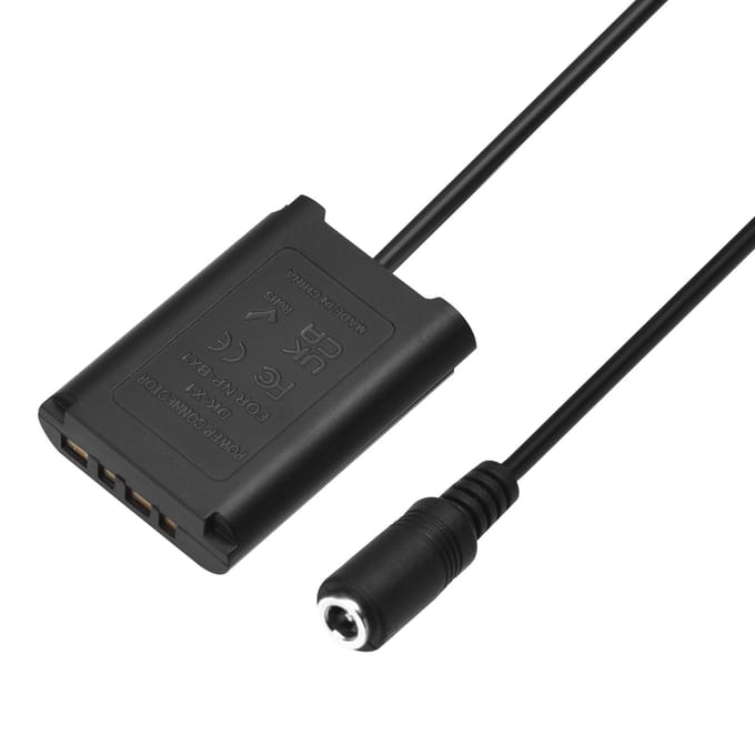 Andoer DK-X1 wisselstroomadapter NP-BX1 dummybatterij DC-koppelset accessoirevervanging voor Sony EU Plug