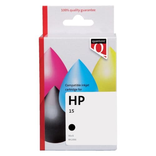 Inktcartridge Quantore alternatief tbv HP C6615D 15 zwart