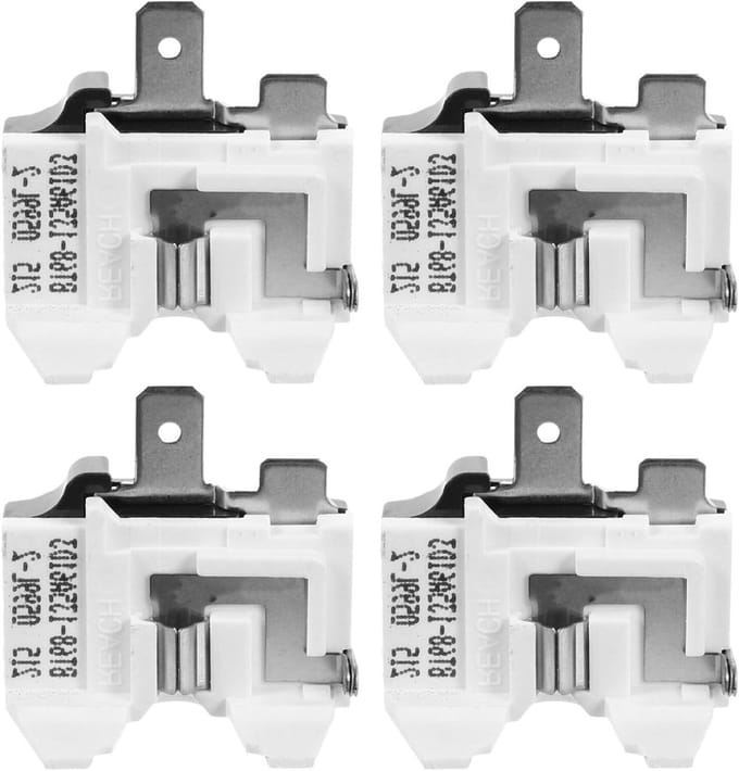 Relais Koelkast Starter - Startkit Compressor - Apparaat Beschermen - Automatische Uitschakeling - 4 Stuks - Wit