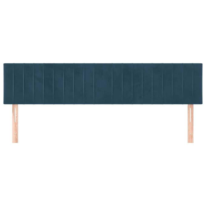 vidaXL - Hoofdborden - 160x5x78/88 - cm - fluweel - donkerblauw