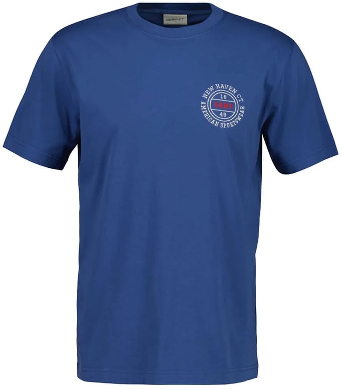 Gant 2003402 T-shirt Met Korte Mouwen Blauw 2XL Man