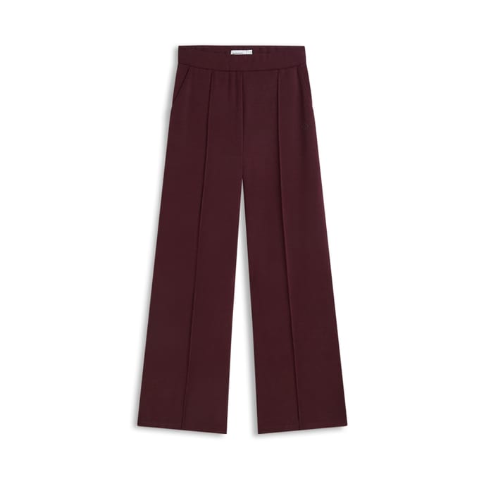 Summum Wide Leg Pant Soft Scuba Pantalons Bordeaux 4s3019-30606