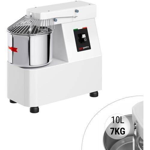 GGM Gastro Deegkneedmachine / Spiraalkneder - 10L / 7kg deeg - vaste kom - 230V zilver