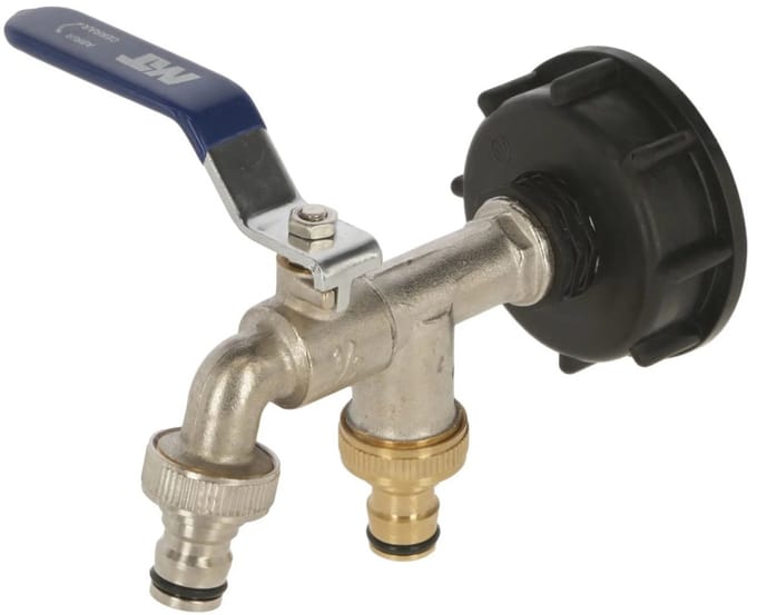 IBC-adapter S60x6 met 2 koppelingen