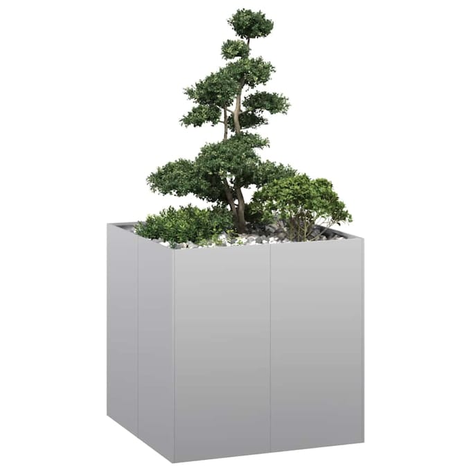 vidaXL - Plantenbak - 80x80x80 - cm - gegalvaniseerd - staal