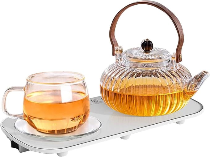 Elektrische Verwarmingsplaat - Isolatiemat Servies - Buffet Warm Houden - 3D Microboog Verwarming - 30 x 18 cm - Wit