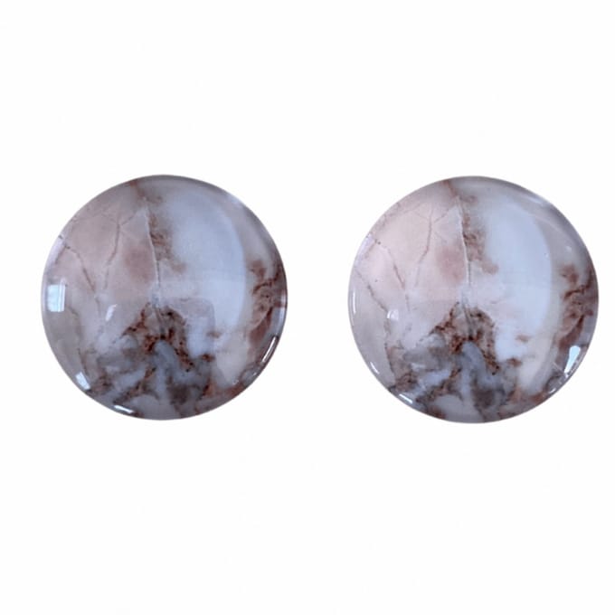 Clip Oorbellen Mourik 2 cm bruin