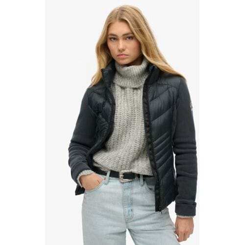 Superdry Storm Fleecejack Blauw Grootte: 44