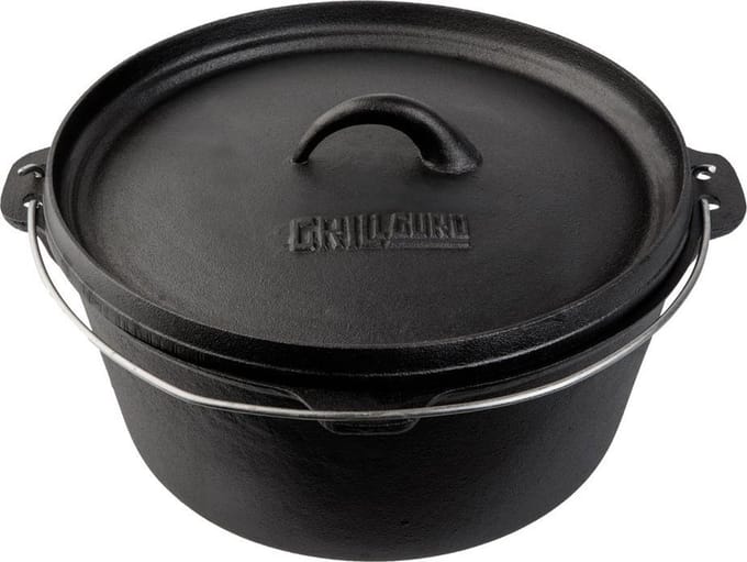 Grill Guru Medium Cast Iron Dutch Oven 23cm - Gietijzeren pan met deksel 23cm