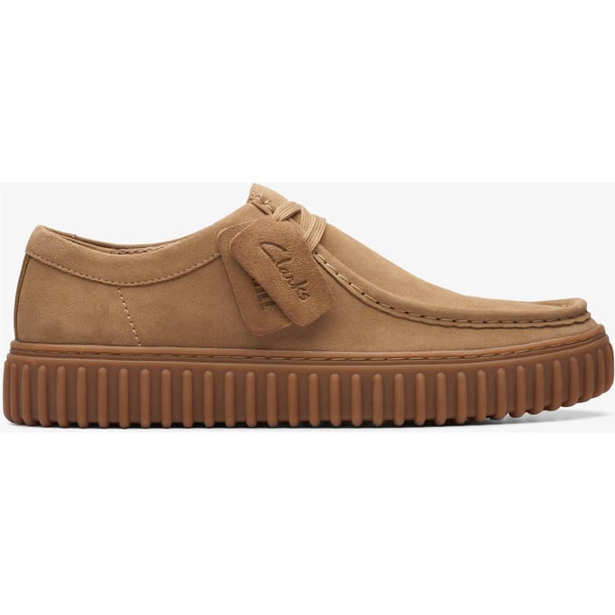 CLARKS Torhill Lo Heren Veterschoenen - Suede - Beige
