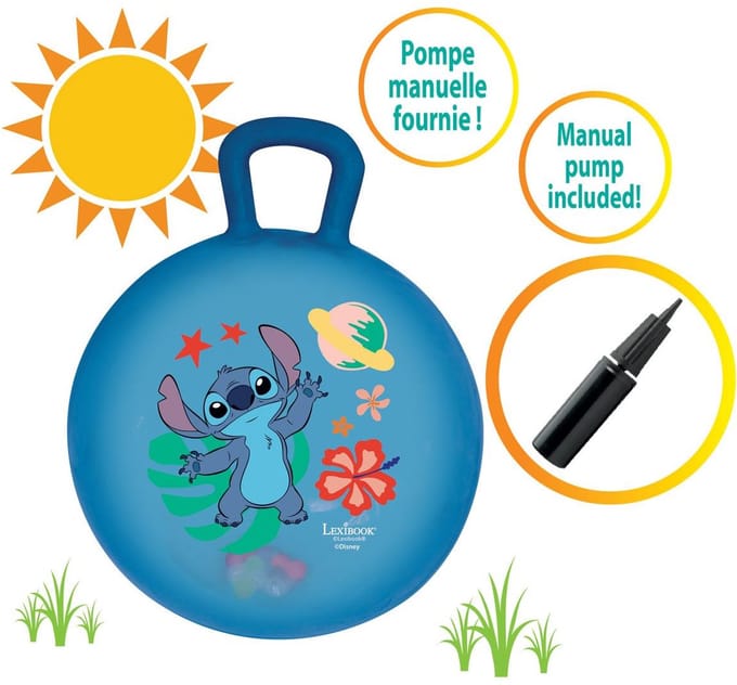 Lexibook Stitch skippybal dia 45cm met pomp Spellen voor buiten