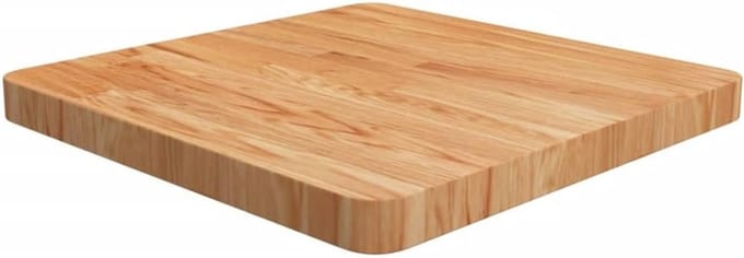 Massief Eikenhouten Tafelblad Vierkant 50x50 cm Lichtbruin Hout Tafelblad