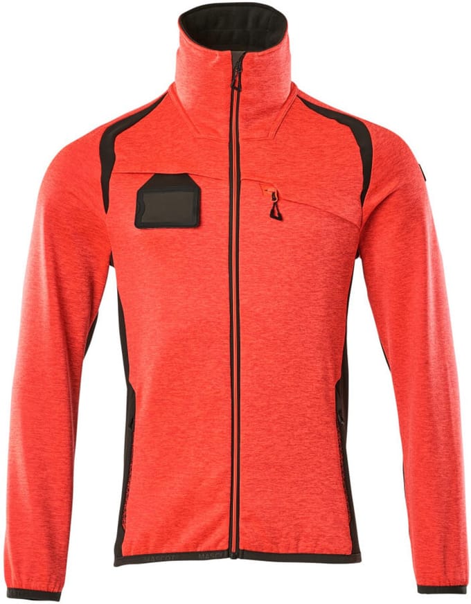 Mascot Accelerate Safe Fleecetrui met rits 19403-316 - hi-vis rood/donkerantraciet - M