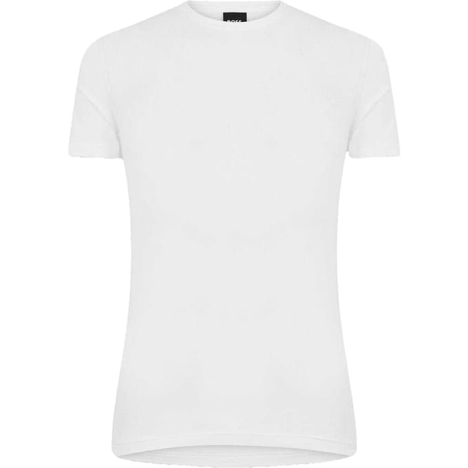Boss Heren Mouwprint Jersey Crew Neck T-Shirt (Wit)