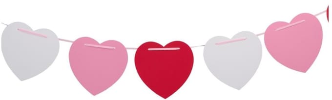 Finnacle - Harten slinger - 400cm - Rood, Wit, Roze harten