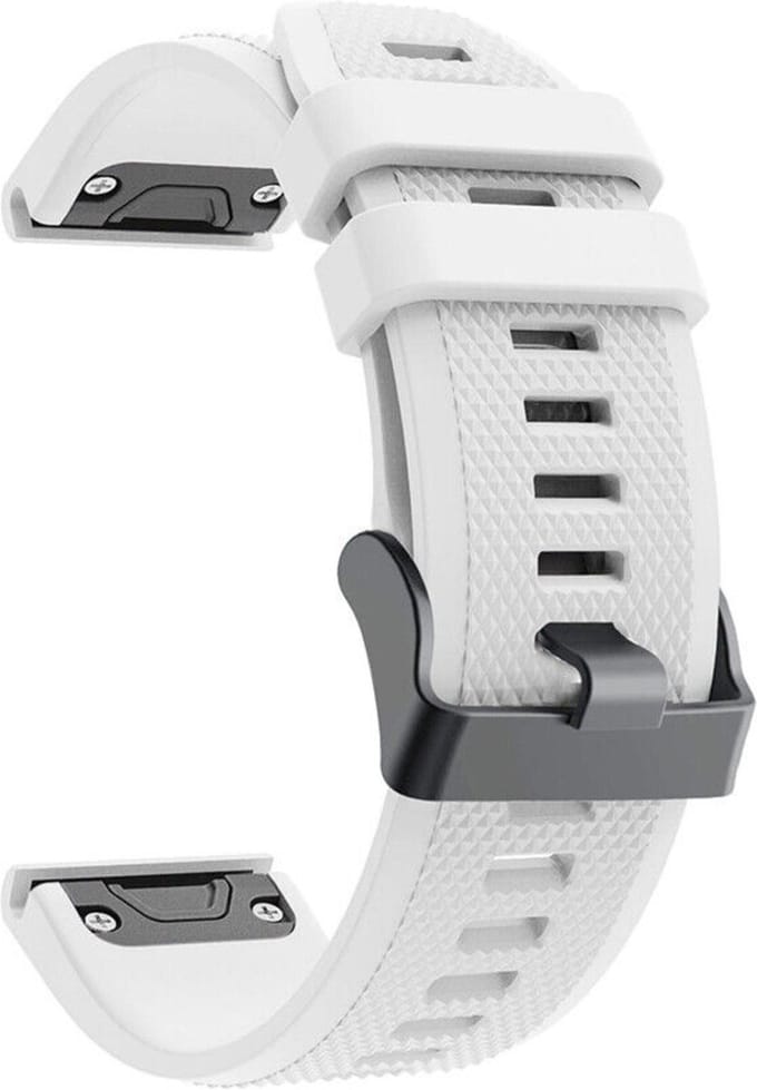 Siliconen Bandjes Wit - Quickfit 26mm - Geschikt voor Garmin Fenix 7X - 6X - 5X