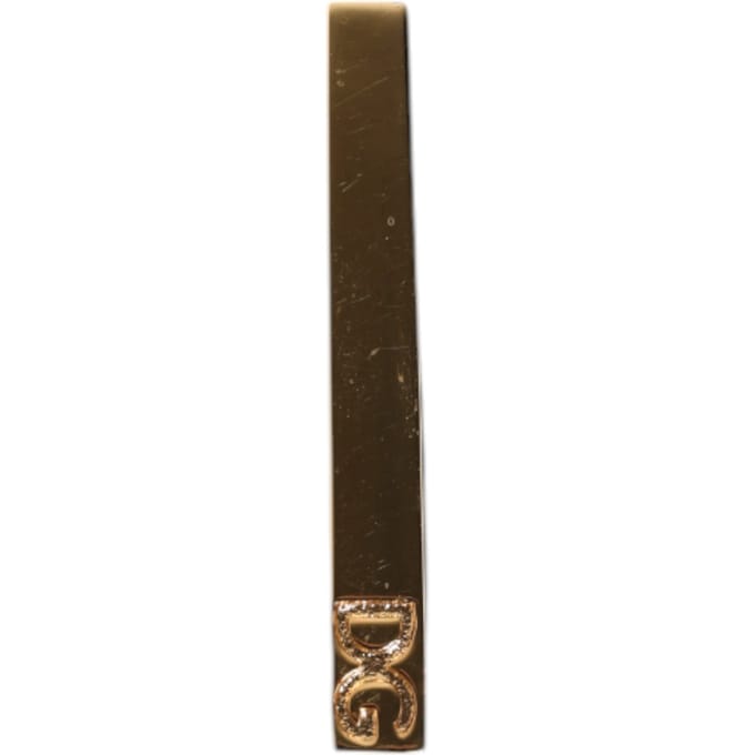 Gouden Tonaal Messing Logo Gestempelde Stropdasclip Bar