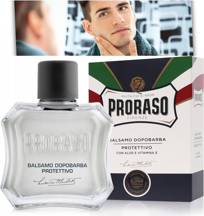 Proraso Aftershave Balsem - Geschikt voor alle huidtypes met Aloë en Vitamine E, 100ml