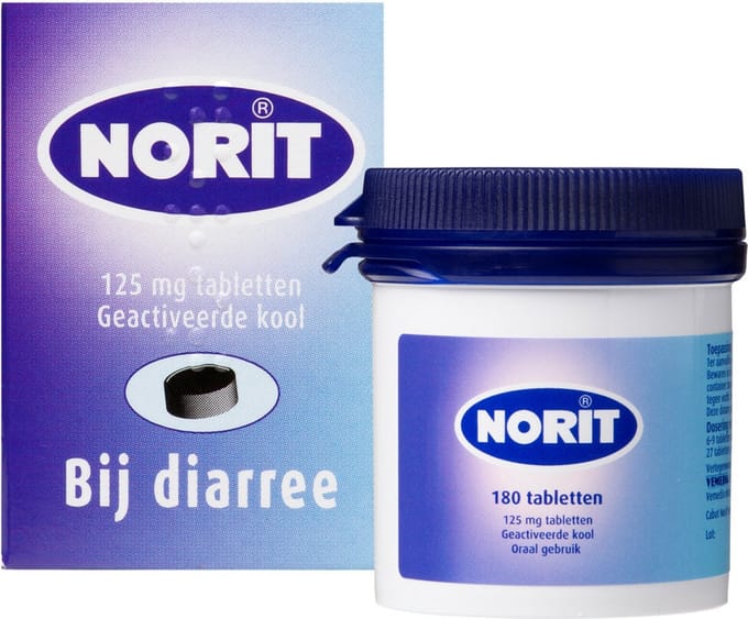 Norit Tabletten 125 mg - 3 x 180 stuks - Voordeelverpakking