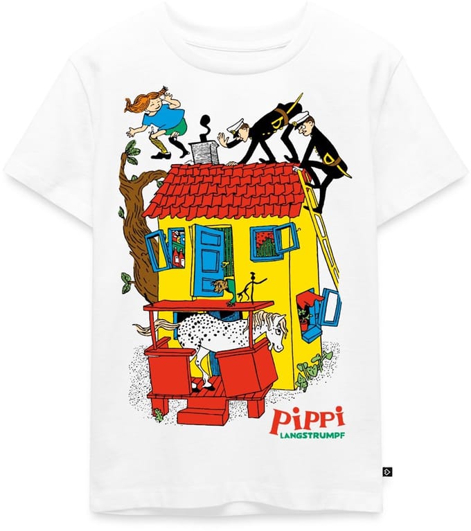 Pippi Langkous Villa Kakelbont Premium T Shirt Kinderen