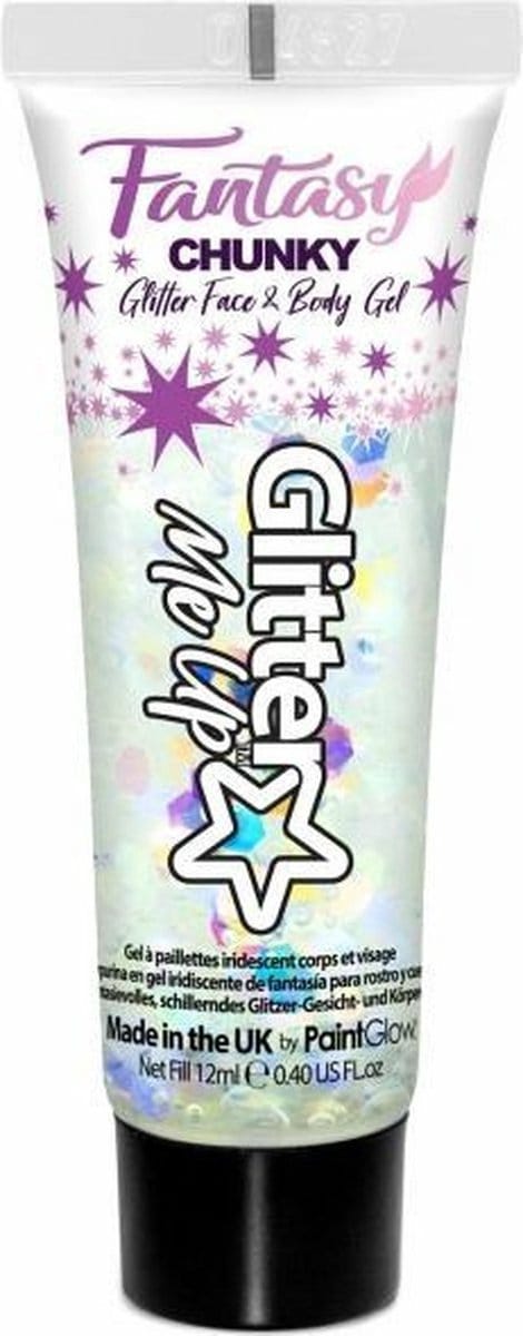 Paintglow Chunky glittergel voor lichaam en gezicht - parelmoer - 12 ml - Glitter schmink