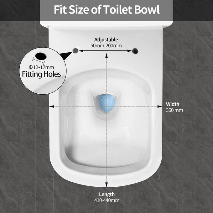 Zachtsluitend Toiletbril - Wit, Vierkant, Eenvoudige Installatie