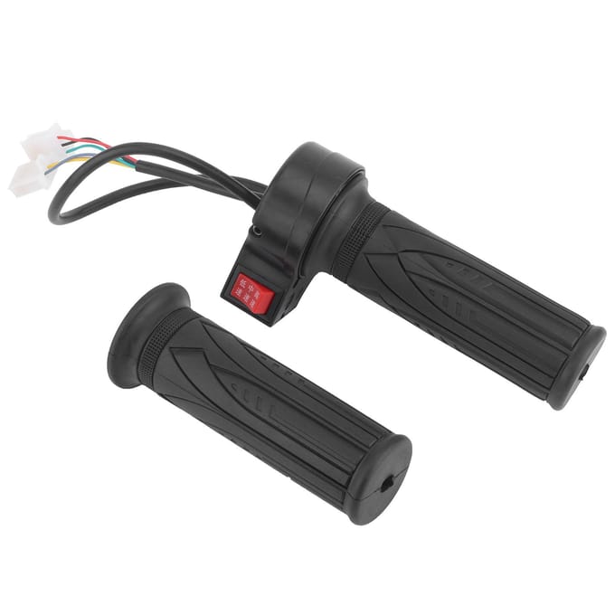 1 Paire Poignée d'Accélérateur à 3 Vitesses pour Vélos Électriques black