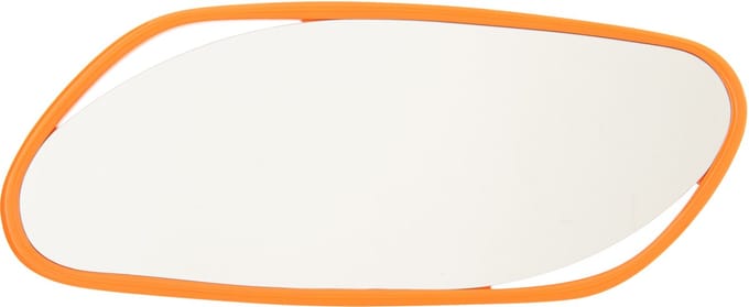 J-Line spiegel Onregelmatig - polyresin - hout - oranje