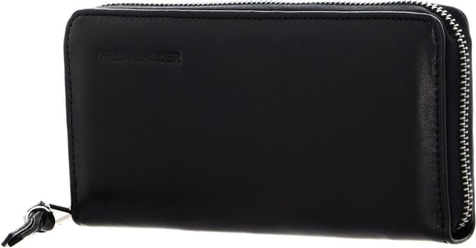 FREDsBRUDER Leren Portemonnee Jeren Wallet Black Zwart