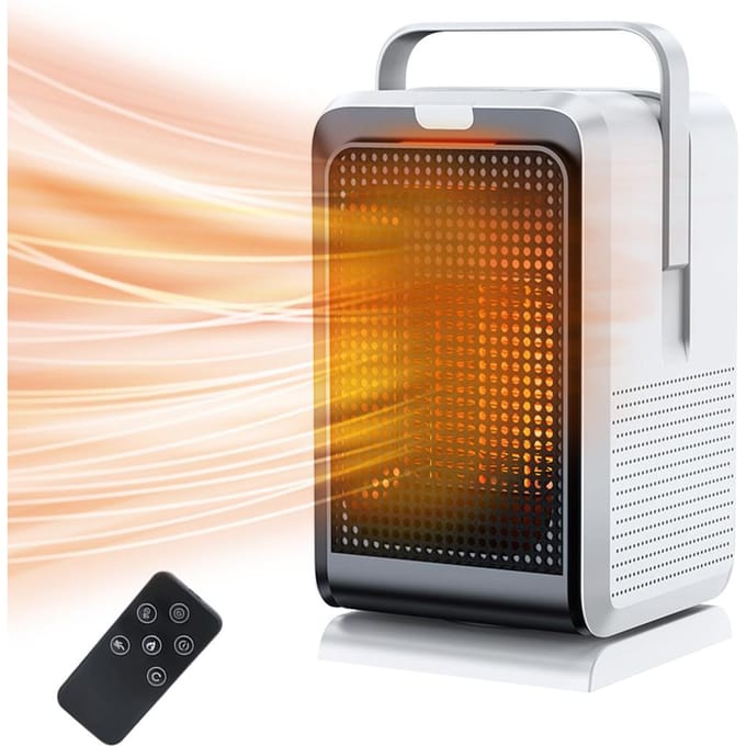 Ruimteverwarmer voor gebruik binnenshuis 90 graden oscillerende ECO draagbare verwarming Kan omvallen en oververhit raken US Plug wit