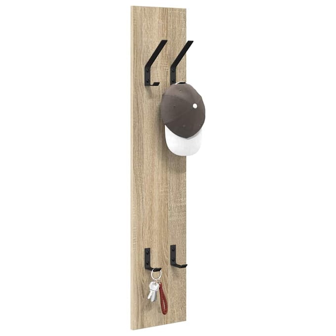vidaXL - Wandgemonteerde - kapstok - Sonoma - eiken - 20 - x - 1.5 - x - 100 - cm