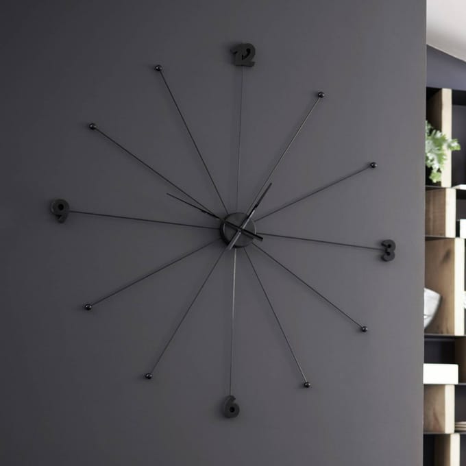 KARE wandklok Like Umbrella, aluminium, polystyreen, Ø 100 cm