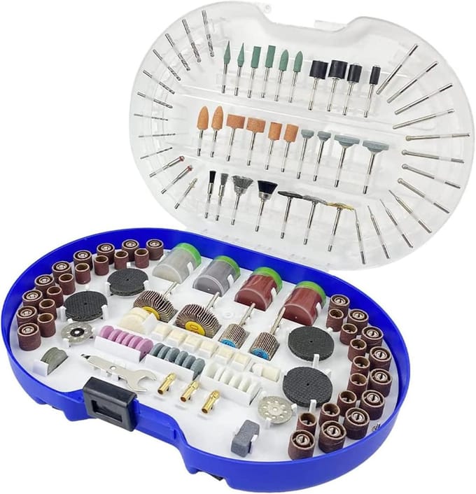 Gereedschapsaccessoireset - Dremel Set - Klus Klussen - 276 Delig Assortiment - 1/8 Inch - Grijs