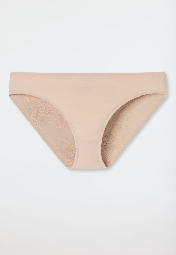 Slip van microvezelstof met kant, zandkleur - Invisible Lace 40