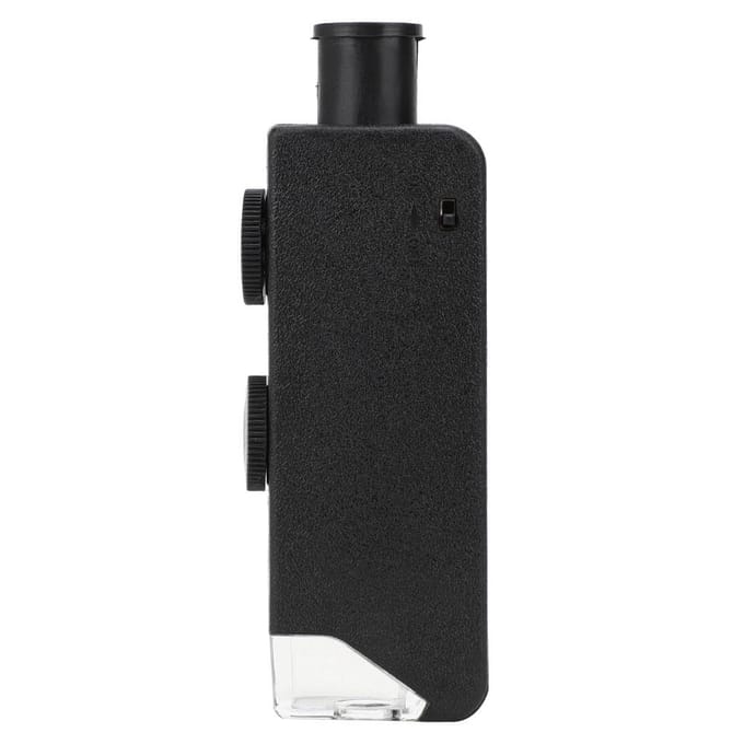 60 100X Verstelbare Draagbare Zak LED Microscoop Mini Vergrootglas Loep Vergrootglas voor Observeren wit