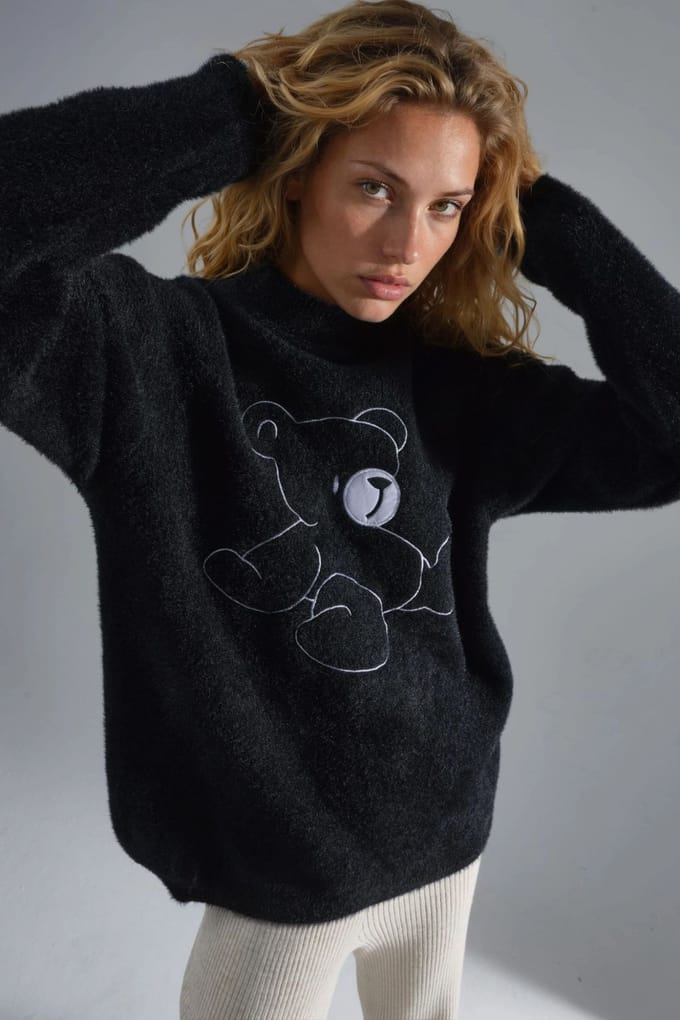 Oversized Teddybeer Pluche Trui