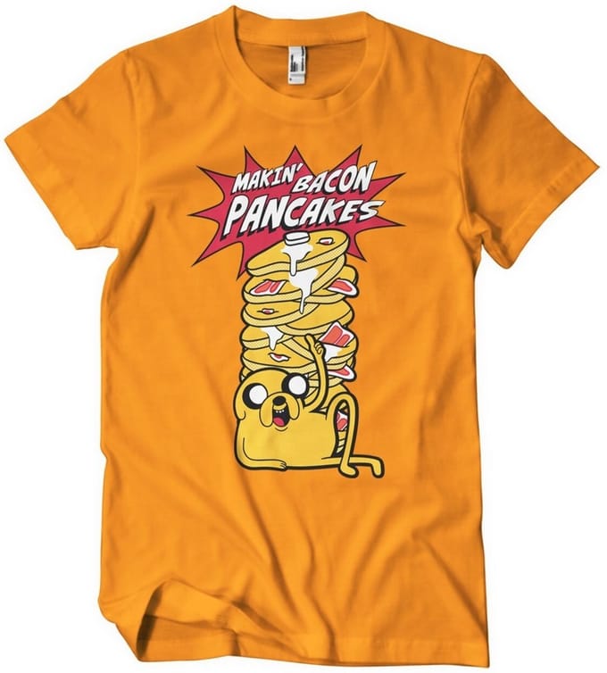 Adventure Time Makin' Bac-on -pannenkoeken T-shirt oranje