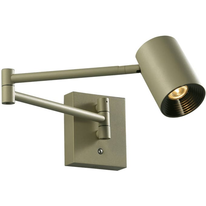 Viokef LED wandlamp Melina olijfgroen, uitval 55 cm, metaal, dimbaar