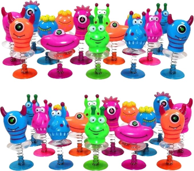 Uitdeelcadeau bouncing monsters 24 Stuks -  Traktatie - Klein speelgoed - Grabbelton - Pinata vulling