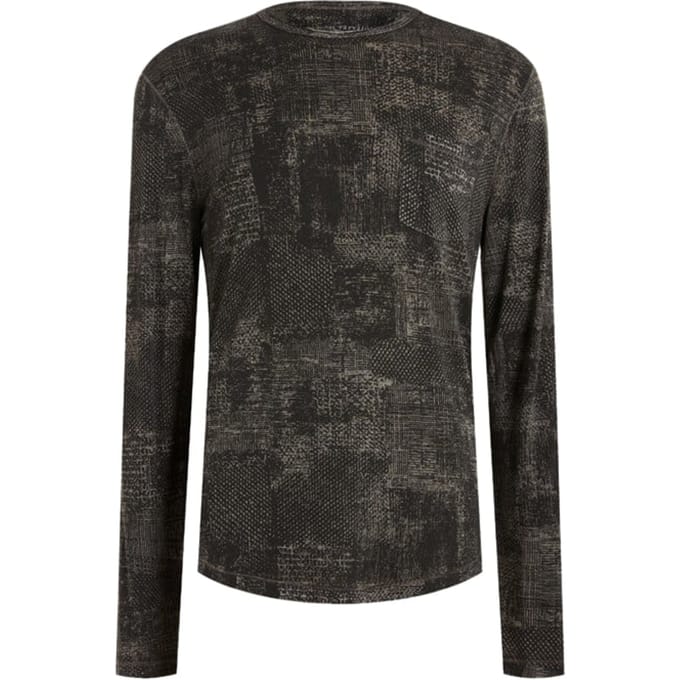 John Varvatos Atkins Ls Chipped Wall Printed Burnout C Med Grey Größe: S | Longsleeves Outlet | Herren | Grau