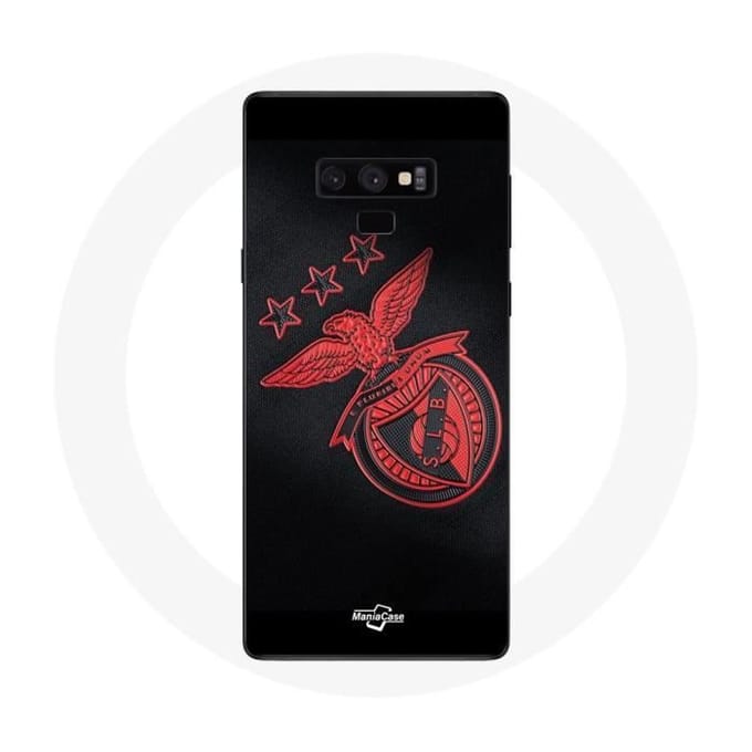 Samsung Galaxy Note 9 hoesje slb benfica zwarte achtergrond